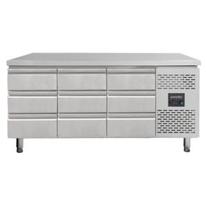 Vaiotec Kühltisch / 9 Schubladen - Monoblock, 1795 x 700 mm