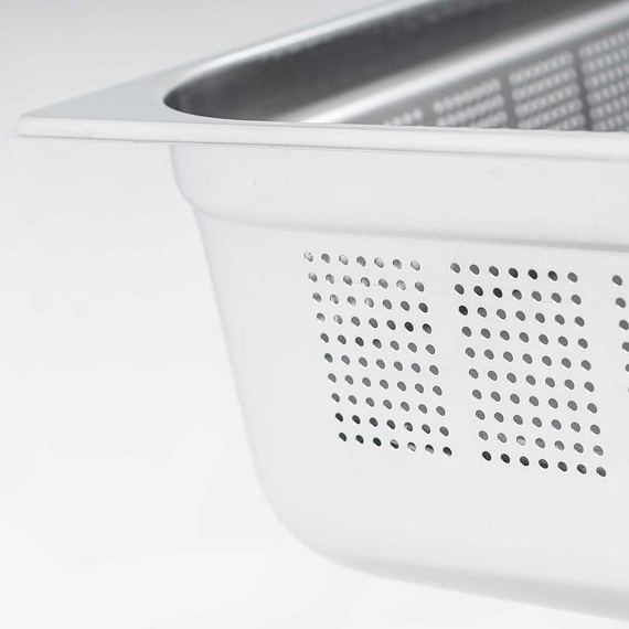 Stalgast Edelstahl Gastronormbehälter Serie Basic, GN 1/1 (65 mm), perforiert 2 Stalgast Edelstahl Gastronormbehälter Serie Basic, GN 1/1 (65 mm), perforiert