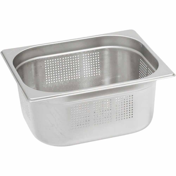 Stalgast Edelstahl Gastronormbehälter Serie STANDARD, GN 1/2 (100mm), perforiert/gelocht Stalgast Edelstahl Gastronormbehälter Serie STANDARD, GN 1/2 (100mm), perforiert/gelocht