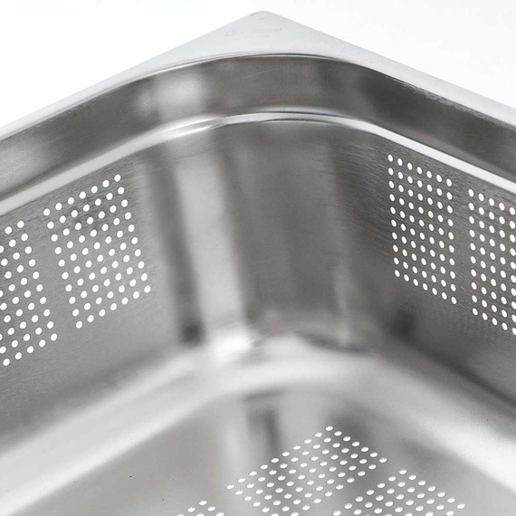Stalgast Edelstahl Gastronormbehälter Serie STANDARD, GN 1/2 (100mm), perforiert/gelocht 1 Stalgast Edelstahl Gastronormbehälter Serie STANDARD, GN 1/2 (100mm), perforiert/gelocht