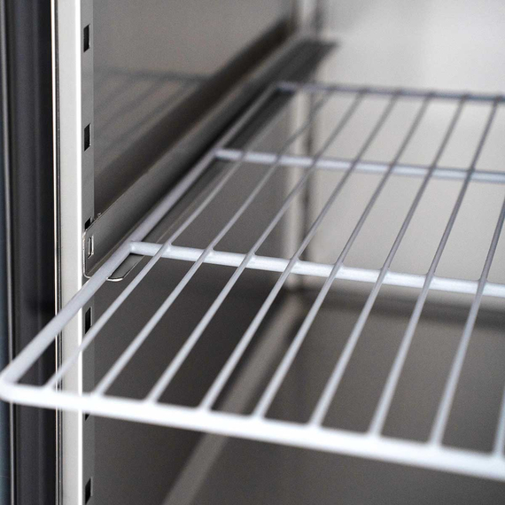 Vaiotec Salattheke / 4-fach mit Türen, Glasaufbau, für 6x GN 1/1 "schwarz", 2500 x 800 mm 2 Vaiotec Salattheke / 4-fach mit Türen, Glasaufbau, für 6x GN 1/1 "schwarz", 2500 x 800 mm