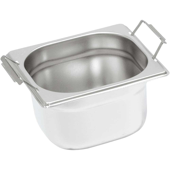 Stalgast Edelstahl Gastronormbehälter Serie STANDARD, GN 1/6 (100mm), mit Fallgriffen Stalgast Edelstahl Gastronormbehälter Serie STANDARD, GN 1/6 (100mm), mit Fallgriffen