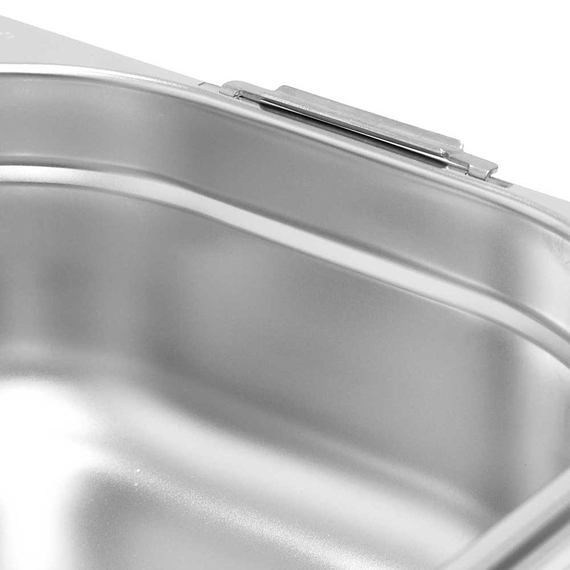 Stalgast Edelstahl Gastronormbehälter Serie STANDARD, GN 1/6 (100mm), mit Fallgriffen 2 Stalgast Edelstahl Gastronormbehälter Serie STANDARD, GN 1/6 (100mm), mit Fallgriffen