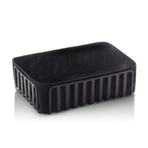Was Germany Korb, 28,5 x 18,5 x 8 cm, schwarz pulverbeschichtet, Metall, Baumwolle