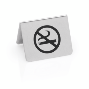 Was Germany Hinweisschild "Nicht Raucher" Set, 5,5 x 5 x 3,5 cm, Set á 12 Stück, Chromnickelstahl