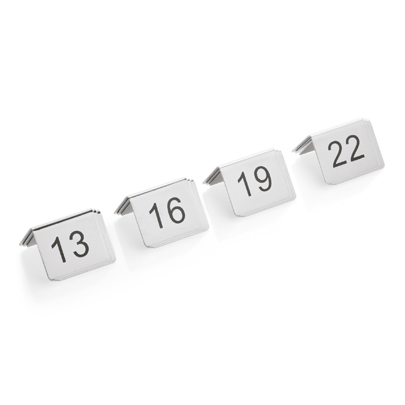 Was Germany Tischnummernschild Set 13-24, 5 x 5 x 5,5 cm, 12-teilig, Chromnickelstahl Was Germany Tischnummernschild Set 13-24, 5 x 5 x 5,5 cm, 12-teilig, Chromnickelstahl