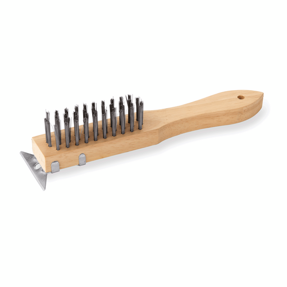 Was Germany Reinigungsbürste, mit Schaber, 28 cm, mit Stahlborsten 3 cm, Holz, Stahl Was Germany Reinigungsbürste, mit Schaber, 28 cm, mit Stahlborsten 3 cm, Holz, Stahl