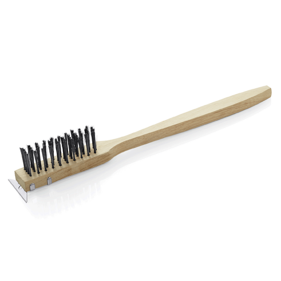 Was Germany Reinigungsbürste, mit Schaber, 50 cm, mit Stahlborsten 4 cm, Holz, Stahl Was Germany Reinigungsbürste, mit Schaber, 50 cm, mit Stahlborsten 4 cm, Holz, Stahl