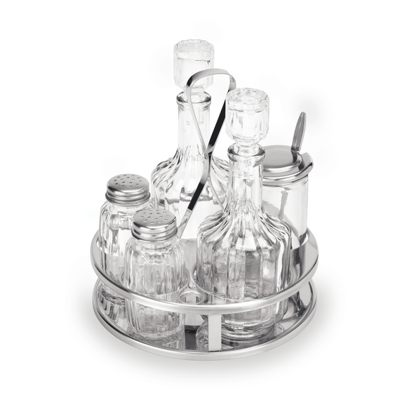Essentials Menage 5-teilig MENAGE 1480, Essig & Öl, Salz & Pfeffer, Senfglas, Höhe 17 cm, Edelstahl, Glas Essentials Menage 5-teilig MENAGE 1480, Essig & Öl, Salz & Pfeffer, Senfglas, Höhe 17 cm, Edelstahl, Glas