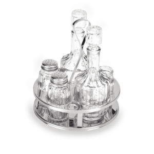 Essentials Menage 5-teilig MENAGE 1480, Essig & Öl, Salz & Pfeffer, Zahlstocher, Höhe 17 cm, Edelstahl, Glas