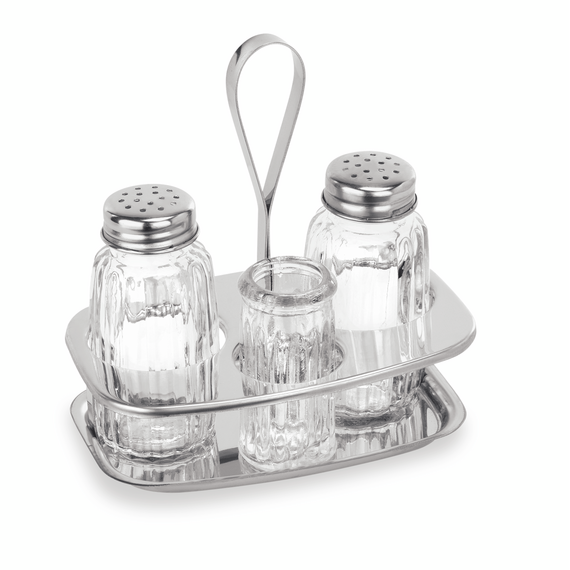 Essentials Menage 3-teilig MENAGE 1480, Salz, Pfeffer & Zahnstocherglas, Höhe 12,5 cm, Edelstahl, Glas Essentials Menage 3-teilig MENAGE 1480, Salz, Pfeffer & Zahnstocherglas, Höhe 12,5 cm, Edelstahl, Glas