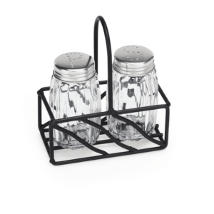 Essentials Menage 2-teilig, Salz & Pfeffer, 9,5 x 5 cm, Edelstahl, Stahl, Glas