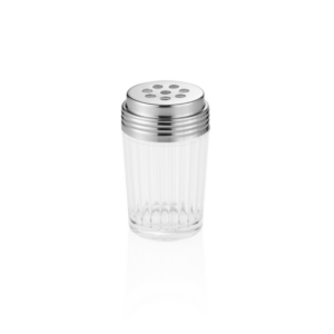 Was Germany Streuer, Ø 7 cm, Höhe 11,5 cm, 8 mm Perforierung, Glas, Chromnickelstahl 18/8
