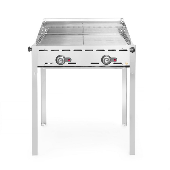 Hendi Grillsystem Green Fire mit 2 Brennern, Profi Line, 2 Edelstahl Grillroste GN 1/1, 11,6kW, 740x612x(H)825mm Hendi Grillsystem Green Fire mit 2 Brennern, Profi Line, 2 Edelstahl Grillroste GN 1/1, 11,6kW, 740x612x(H)825mm
