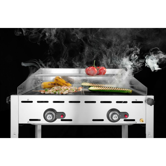 Hendi Grillsystem Green Fire mit 2 Brennern, Profi Line, 2 Edelstahl Grillroste GN 1/1, 11,6kW, 740x612x(H)825mm 3 Hendi Grillsystem Green Fire mit 2 Brennern, Profi Line, 2 Edelstahl Grillroste GN 1/1, 11,6kW, 740x612x(H)825mm