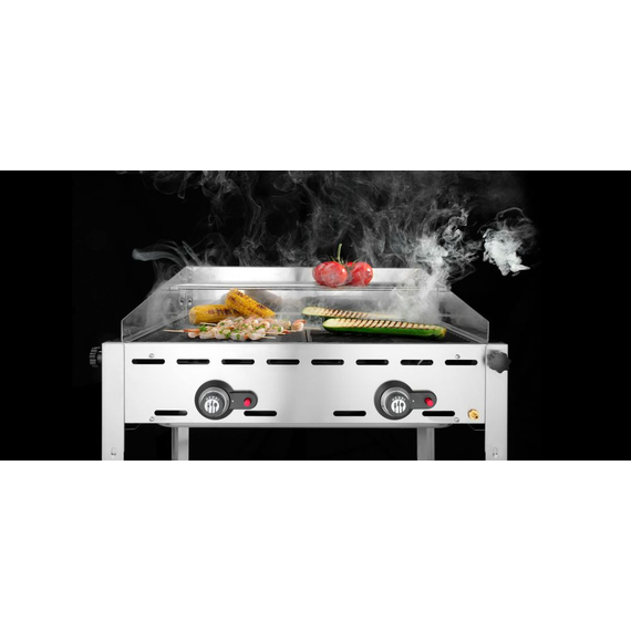 Hendi Grillsystem Green Fire mit 2 Brennern, Profi Line, 2 Edelstahl Grillroste GN 1/1, 11,6kW, 740x612x(H)825mm 4 Hendi Grillsystem Green Fire mit 2 Brennern, Profi Line, 2 Edelstahl Grillroste GN 1/1, 11,6kW, 740x612x(H)825mm