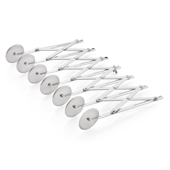 Was Germany Teigschneider, 7 Rädchen, Ø 5 cm, 24 cm, mit justierbarer max. Schnittbreite 12 cm, Edelstahl Was Germany Teigschneider, 7 Rädchen, Ø 5 cm, 24 cm, mit justierbarer max. Schnittbreite 12 cm, Edelstahl
