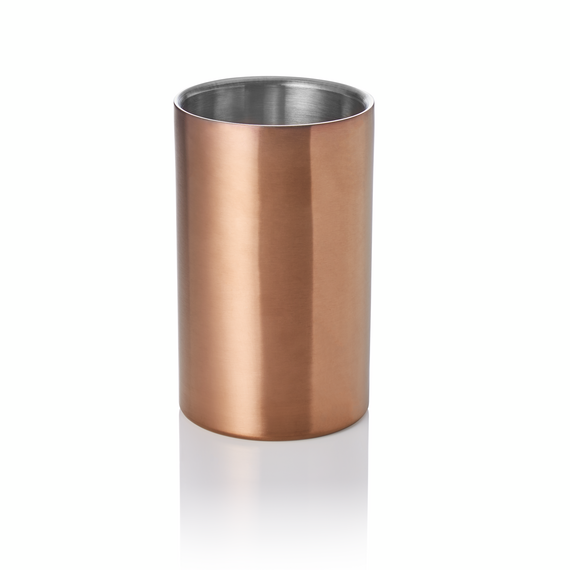 Was Germany Flaschenkühler, Ø 12 cm, Höhe 19 cm, titanium gold, doppelwandig, Chromnickelstahl, PVD Beschichtung Was Germany Flaschenkühler, Ø 12 cm, Höhe 19 cm, titanium gold, doppelwandig, Chromnickelstahl, PVD Beschichtung