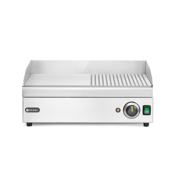 Hendi Grillplatte halb gerillt, Kitchen Line, 220-240V/2400W, 527x404x(H)233mm Hendi Grillplatte halb gerillt, Kitchen Line, 220-240V/2400W, 527x404x(H)233mm