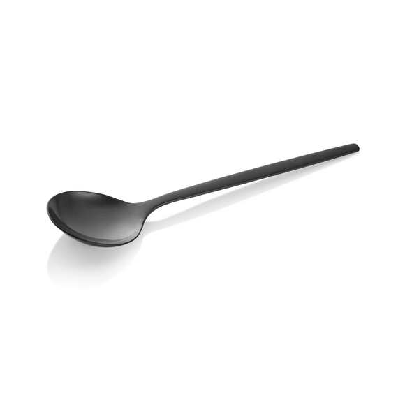 Alex Suppenlöffel Set BLACK, mit schwarz, matter PVD Beschichtung, 18 cm, Set á 12 Stück, Chromnickelstahl 18/10 Alex Suppenlöffel Set BLACK, mit schwarz, matter PVD Beschichtung, 18 cm, Set á 12 Stück, Chromnickelstahl 18/10