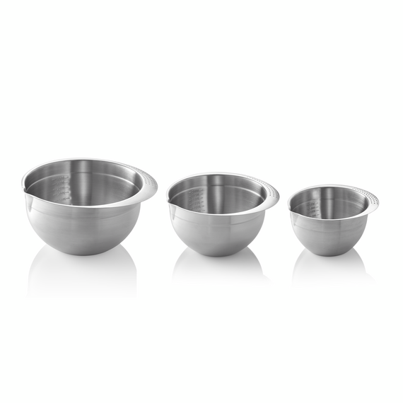 Was Germany Rührschüssel Set, 3-teilig, 0,95/2,0/3,5 ltr., Chromnickelstahl 18/8 Was Germany Rührschüssel Set, 3-teilig, 0,95/2,0/3,5 ltr., Chromnickelstahl 18/8