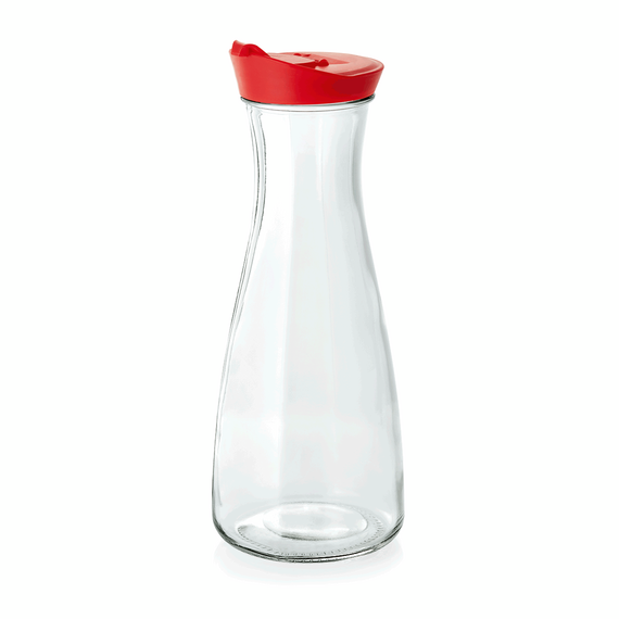 Was Germany Karaffe mit rotem Deckel, 1,0 ltr., Ø 10 cm, Kunststoff, Glas Was Germany Karaffe mit rotem Deckel, 1,0 ltr., Ø 10 cm, Kunststoff, Glas