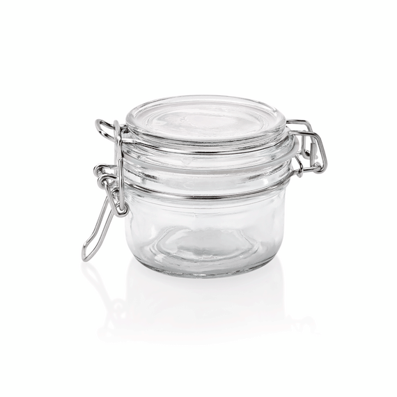 Was Germany Bügelverschlussglas Set, 0,15 ltr., Ø 8 cm, Höhe 7 cm, Set á 3 Stück, Glas, Edelstahl Was Germany Bügelverschlussglas Set, 0,15 ltr., Ø 8 cm, Höhe 7 cm, Set á 3 Stück, Glas, Edelstahl