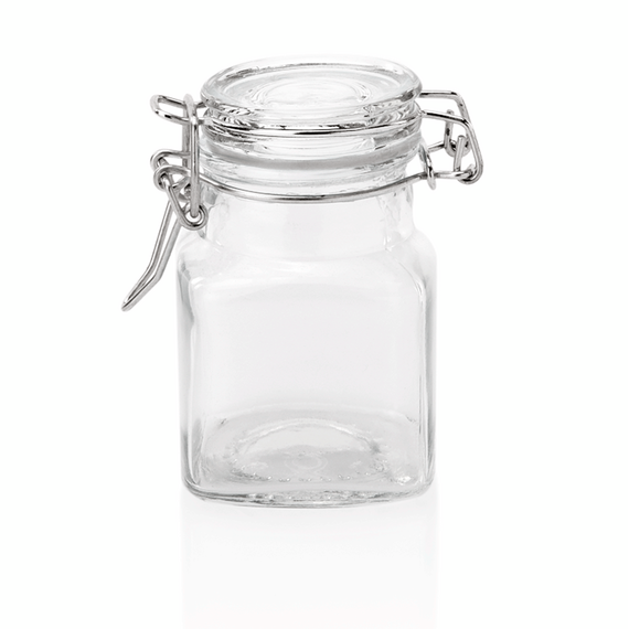 Was Germany Bügelverschlussglas Set, 0,1 ltr., Ø 4 cm, Set á 6 Stück, Glas, Edelstahl Was Germany Bügelverschlussglas Set, 0,1 ltr., Ø 4 cm, Set á 6 Stück, Glas, Edelstahl