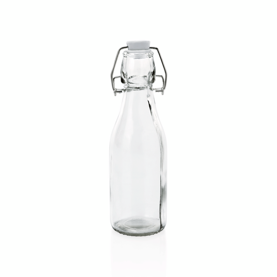 Was Germany Bügelverschlussflasche Set, 0,25 ltr., Ø 5,5 cm, Höhe 19,5 cm, Set á 6 Stück, Glas, Edelstahl Was Germany Bügelverschlussflasche Set, 0,25 ltr., Ø 5,5 cm, Höhe 19,5 cm, Set á 6 Stück, Glas, Edelstahl