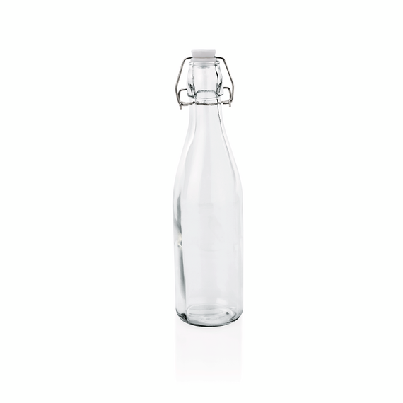 Was Germany Bügelverschlussflasche Set, 0,5 ltr., Ø 7 cm, Höhe 26,5 cm, Set á 4 Stück, Glas, Edelstahl Was Germany Bügelverschlussflasche Set, 0,5 ltr., Ø 7 cm, Höhe 26,5 cm, Set á 4 Stück, Glas, Edelstahl
