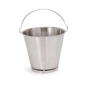 Was Germany Eimer mit Bodenreifen, Ø 30 cm, 10 ltr., Chromnickelstahl