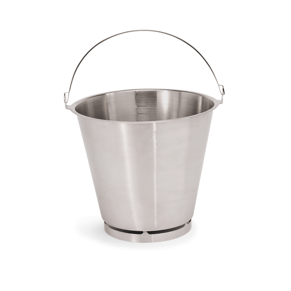 Was Germany Eimer mit Bodenreifen, Ø 30 cm, 10 ltr., Chromnickelstahl Was Germany Eimer mit Bodenreifen, Ø 30 cm, 10 ltr., Chromnickelstahl