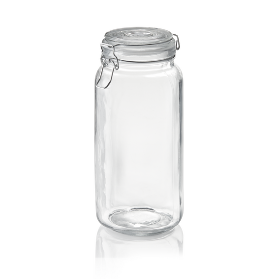 Was Germany Vorratsglas, 2 ltr., Ø 9 cm, Höhe 26 cm, Glas, Edelstahl, Silikon Was Germany Vorratsglas, 2 ltr., Ø 9 cm, Höhe 26 cm, Glas, Edelstahl, Silikon