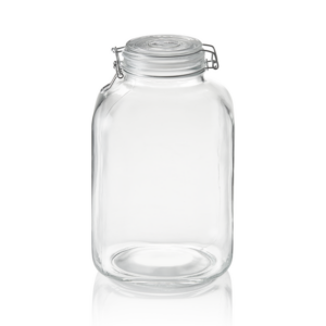 Was Germany Vorratsglas XL, 5 ltr., Ø 9 cm, Höhe 28,5 cm, Glas, Edelstahl, Silikon