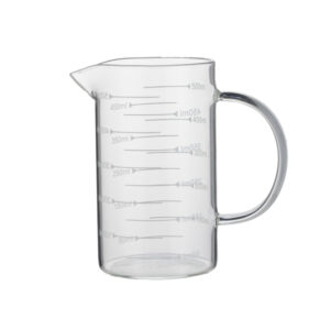 Was Germany Messbecher, Ø 8 cm, 0,5 ltr., mit 50 ml Skalierung, Borosilikatglas