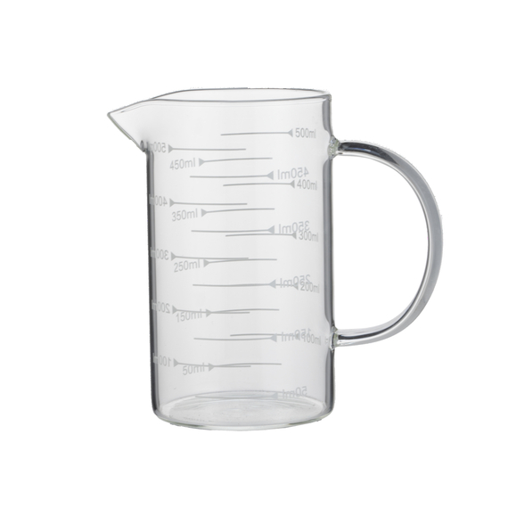 Was Germany Messbecher, Ø 8 cm, 0,5 ltr., mit 50 ml Skalierung, Borosilikatglas Was Germany Messbecher, Ø 8 cm, 0,5 ltr., mit 50 ml Skalierung, Borosilikatglas