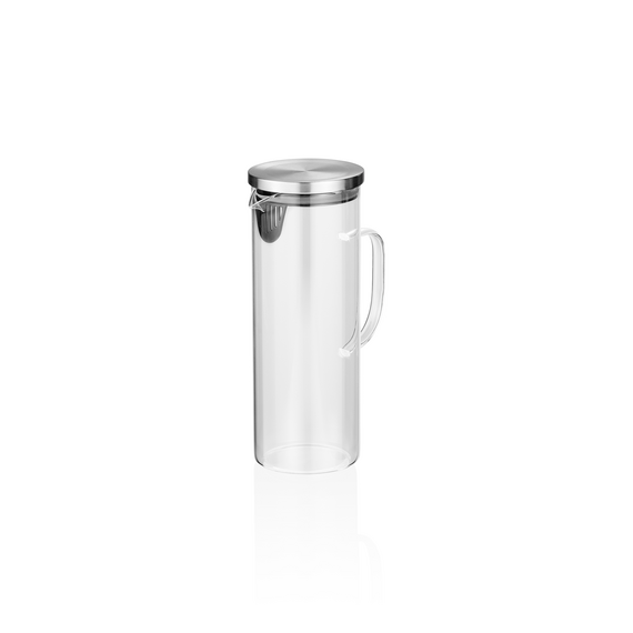 Was Germany Karaffe, 1,5 ltr., Ø 10,5 cm, Borosilikatglas, Edelstahl, Silikon Was Germany Karaffe, 1,5 ltr., Ø 10,5 cm, Borosilikatglas, Edelstahl, Silikon