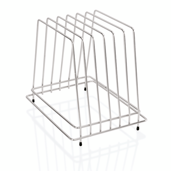 Was Germany Schneidbretthalter für 6 Bretter bis max. 2,5 cm, 29,5 x 23,5 x 27,5 cm, Chromnickelstahl Was Germany Schneidbretthalter für 6 Bretter bis max. 2,5 cm, 29,5 x 23,5 x 27,5 cm, Chromnickelstahl