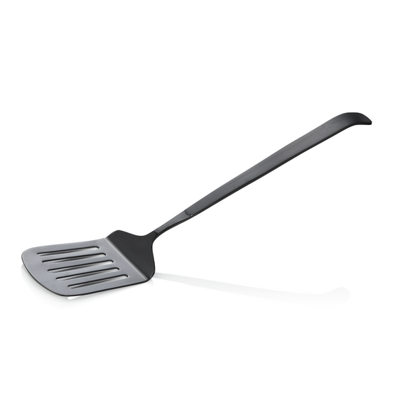 Was Germany Wender KITCHEN TOOL 1887, 33 cm, geschlitzt, mit schwarzer PVD Beschichtung, Chromnickelstahl Was Germany Wender KITCHEN TOOL 1887, 33 cm, geschlitzt, mit schwarzer PVD Beschichtung, Chromnickelstahl