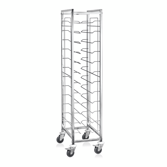 Was Germany Tablettwagen GN 1/1 für 12 Tabletts, 60 x 39 x 180 cm, Chromnickelstahl Was Germany Tablettwagen GN 1/1 für 12 Tabletts, 60 x 39 x 180 cm, Chromnickelstahl
