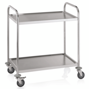 Was Germany Servierwagen CARGO mit 2 Borden, 85 x 53 x 95 cm, Edelstahl
