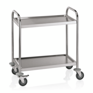 Was Germany Servierwagen CARGO mit 2 Borden, 70,5 x 41 x 84 cm, Edelstahl