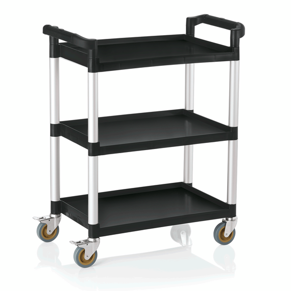 Was Germany Servierwagen mit 3 Borden, 82 x 41 x 95 cm, Polypropylen/Aluminium Was Germany Servierwagen mit 3 Borden, 82 x 41 x 95 cm, Polypropylen/Aluminium