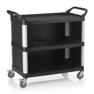 Was Germany Servierwagen mit 3 Borden, 103,5 x 50,5 x 95,5 cm, Polypropylen/Aluminium