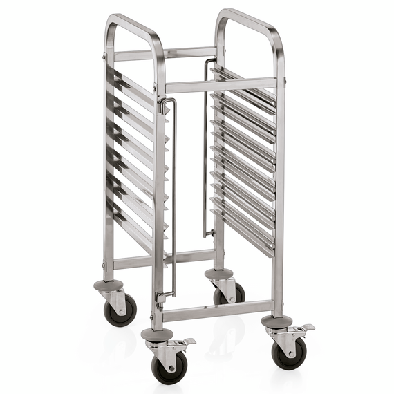 Was Germany Regalwagen CANTINA GN 1/1 für 6 Behälter/12 Tabletts, 55 x 38 x 95 cm, Chromnickelstahl Was Germany Regalwagen CANTINA GN 1/1 für 6 Behälter/12 Tabletts, 55 x 38 x 95 cm, Chromnickelstahl