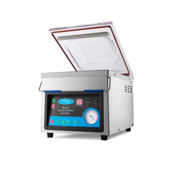 Maxima Gastro Vakuumiergerät - 26 cm Siegelbalken - W28 x D38,5 cm x H9 Kammer Maxima Gastro Vakuumiergerät - 26 cm Siegelbalken - W28 x D38,5 cm x H9 Kammer