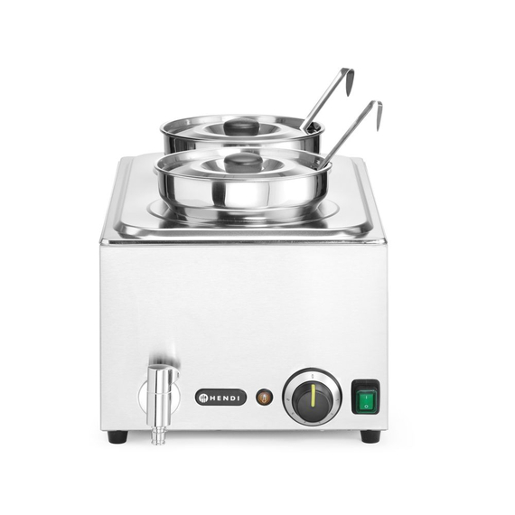Hendi Set: Bain-Marie Ranger + 2x 4L Container mit Deckel, 8L, 220-240V/1000W, 604x332x(H)315mm 2 Hendi Set: Bain-Marie Ranger + 2x 4L Container mit Deckel, 8L, 220-240V/1000W, 604x332x(H)315mm