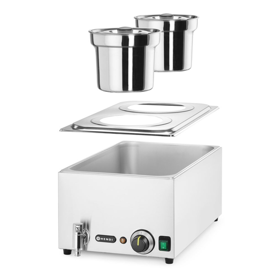 Hendi Set: Bain-Marie Ranger + 2x 4L Container mit Deckel, 8L, 220-240V/1000W, 604x332x(H)315mm 4 Hendi Set: Bain-Marie Ranger + 2x 4L Container mit Deckel, 8L, 220-240V/1000W, 604x332x(H)315mm