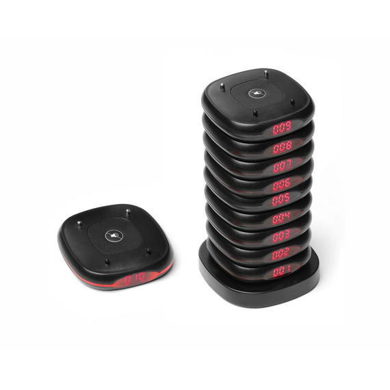 Hendi Restaurant-Pager – Set mit 10 Stück, 80x80x(H)100mm Hendi Restaurant-Pager – Set mit 10 Stück, 80x80x(H)100mm