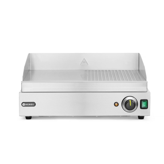 Hendi Grillplatte, Profi Line, 1/2 glatt, 1/2 gerillt, 230V/2400W, 527x404x(H)233mm Hendi Grillplatte, Profi Line, 1/2 glatt, 1/2 gerillt, 230V/2400W, 527x404x(H)233mm
